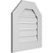 Ekena Millwork Octagonal Top Surface Mount PVC Gable Vent: Functional, w/ 3-1/2"W x 1"P Standard Frame, 20"W x 22"H GVPOT20X2201SF - alternate 2